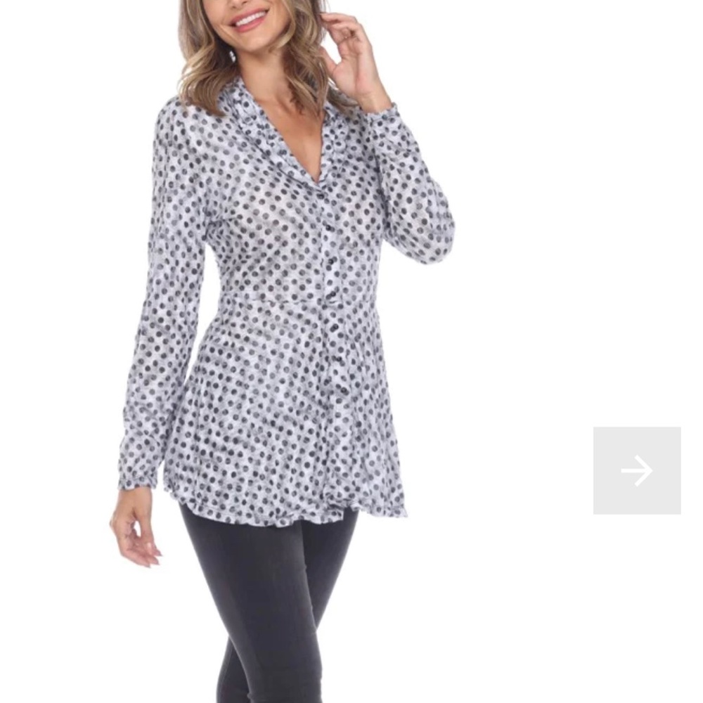 Carine black dot shirt - Picture 3 of 4